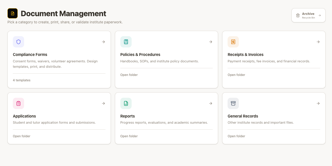 Reports and consent forms